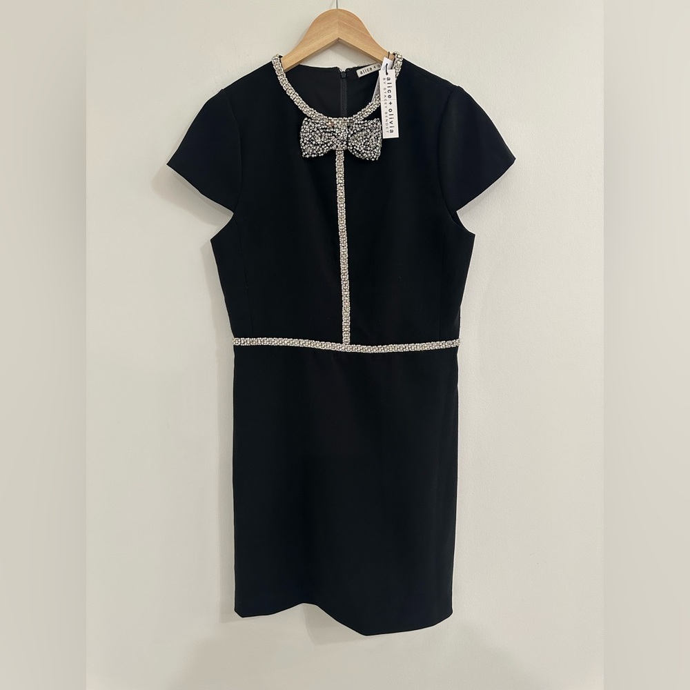 Nwt alice + olivia Sophie A-Line Dress Sz 10 #J2 - Picture 3 of 6